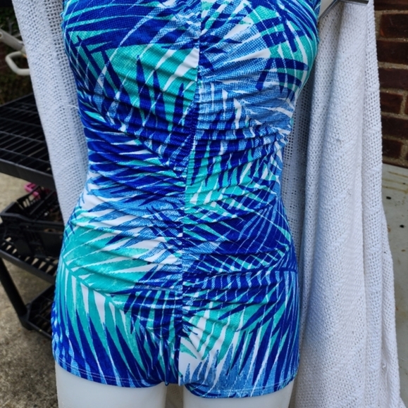 Gabar blue‎ palm One piece swimsuit 10 - Picture 8 of 10